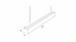 LUMINES ILEDO Linear LED Luminaire - silver anodized - 4000K - 180cm